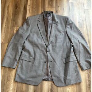 Jos. A.Banks Men's Sz 46L 100% Wool Blazer Sports Coat Black Houndstooth Print